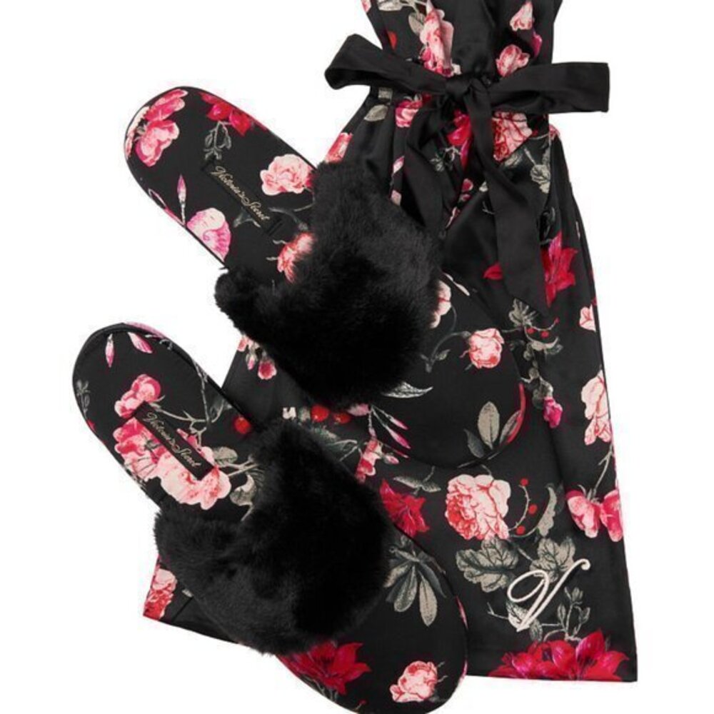 Victoria's Secret Slippers M (7-8) Rose